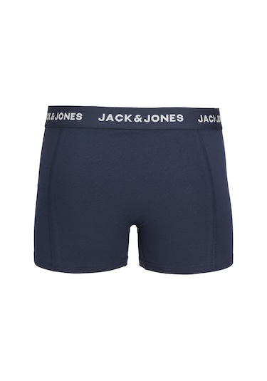 Erkek Düz Renk 3'lü Beli Lastikli Boxer Paketi - Anthony - 12171946 Blue Nights