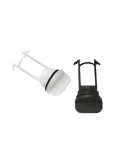 Captive Plug With O-Ring For Drain Socket. Black