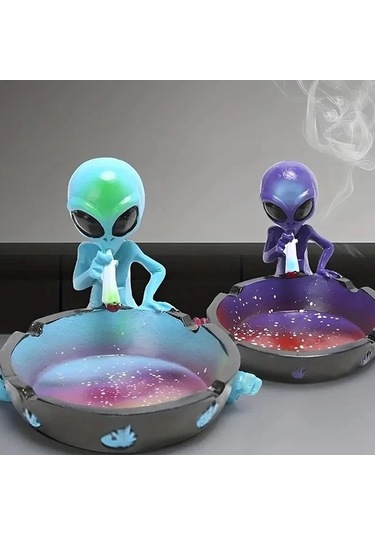 Ulzyvf Mavi Küllük, Reçine Sigara Sevimli Serin Dekoratif Aksesuar, Sigara Tablası El-boyalı Ev Fantezi