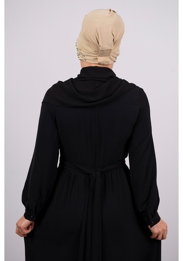 Bej Pratik Hazır Geçmeli Tesettür Bone Sandy Kumaş Taşlı 1456_12 Bej