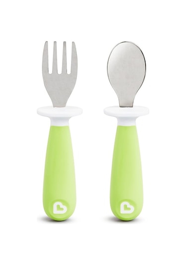 Munchkin Çocuk Çatal & Kaşık Seti 12+ Ay Yeşil 2'li Yeşil