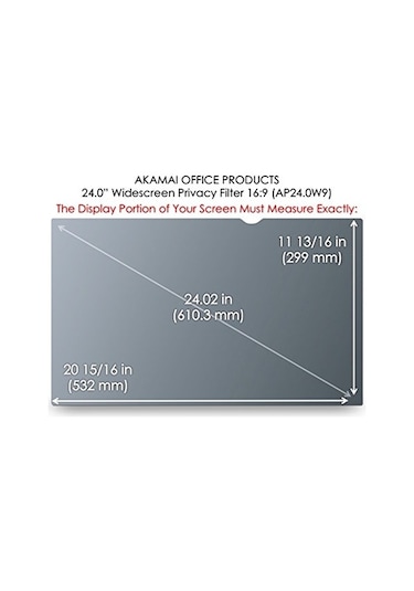 Akamai Ekran Gizlilik Filtresi 24"
