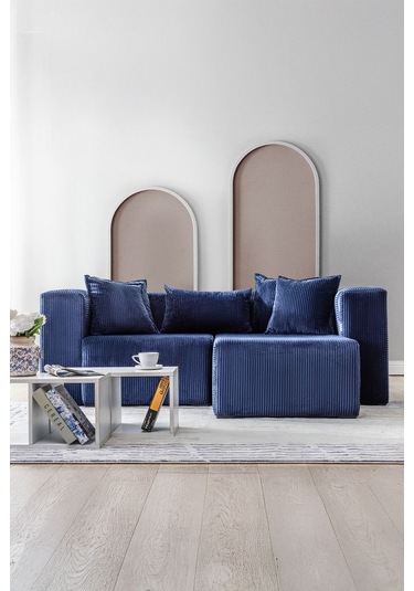 Katt Modüler Ekstra Rahat İskeletli 2 Li Koltuk 10 Renk Lacivert