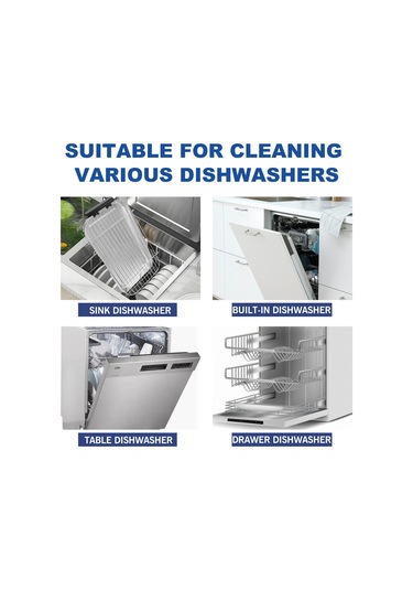 Maiyame Mutfak Makinesi Ve Çamaşır Makinesi Temizleyici Fizzy Tabletler - Kireç, Yağlı Kirlik Ve Lézyonları Kaldırır - 12 Adet Gök Mavisi