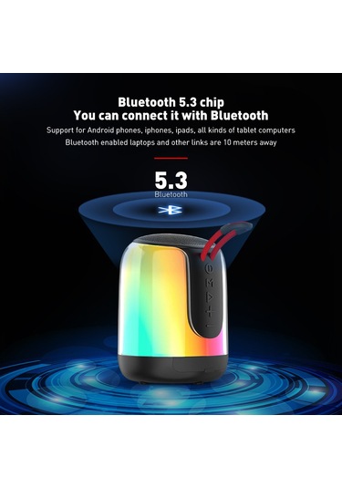 Xindoker Mágik Işık Modlu Taşınabilir Bluetooth Hoparlör - 8 Saat Pil Süresi, Güçlü Bass, Tws Ve Radyo Fonksiyonu İle Dış Mekan Partileri İçin