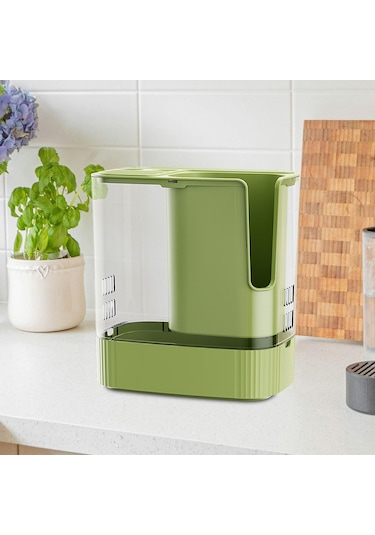 Homyl Bıçak Bloğu Tutucusu Çiftlik Evi Mutfak Alet Depolama Gosterildigi Gibi