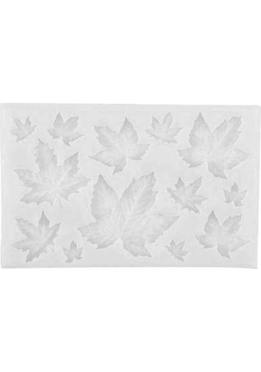 Gri Beyaz Mutfak Çikolata Sugarcraft Silikon Fondan Kalıp Kek Dekor Akçaağaç Yaprakları Kalıp