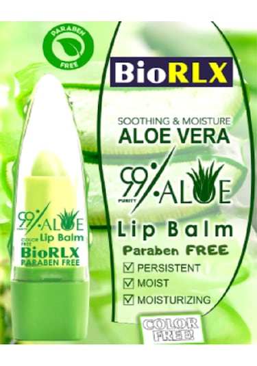 Biorlx % 99 Aloe Vera Renksiz Dudak Balmı 3.5 G