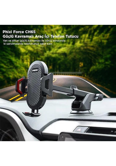 Phixi Force Ch65 Kavramalı 360 Tripot Araç Tutucu