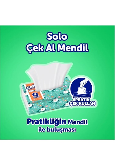 Solo Çek Al Mendil Desenli 150 Li X 2 Paket