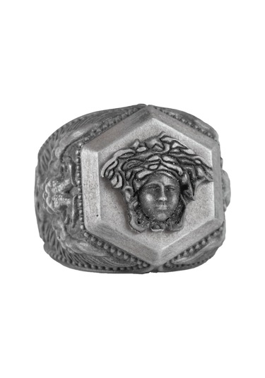 Medusa Motifli 925 Ayar Gümüş Yüzük, Cesur Sembol Yüzük Gümüş