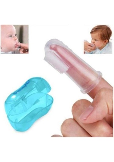 Bambino T087 Parmak Diş Kaşıyıcı - Mavi