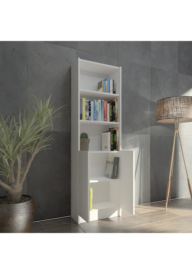 Kuta Flat56 Kitaplık 2 Kapaklı Kütüphane Çok Amaçlı Dolap (498404075)