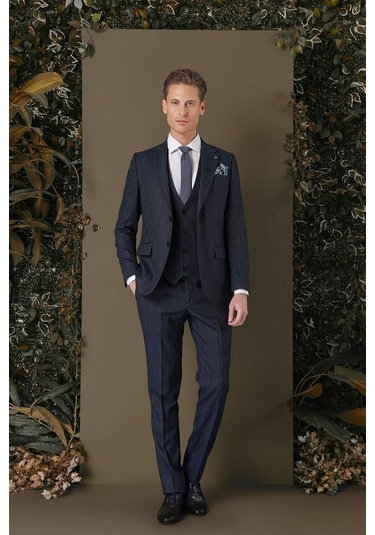 Efor Tk 883 Slim Fit Lacivert Klasik Takım Elbise Lacivert