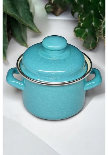 Nishev 4 Lü Mini Emaye Derin Tencere Seti 12 Cm 900 Ml Çok Renkli