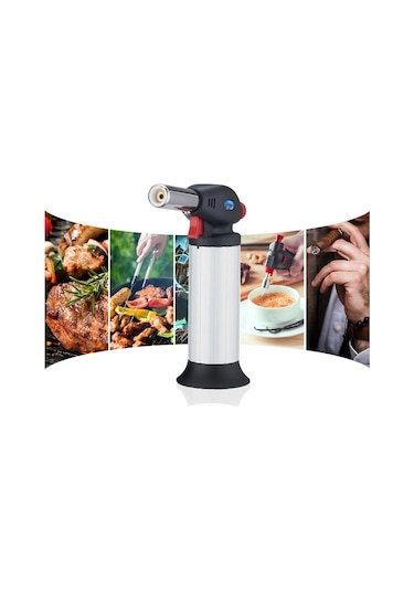 1300 Derece Profesyonel Pürmüz Alev Çakmak Büyük Boy Bs-600 Beyaz