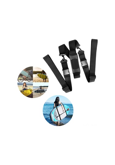 Neevoyu Sürekli Paspas Ve Kayak Taşıma Kemer Seti - Nylon Yapısı, Ayarlanabilir Boyut, Ergonomik Omuz Desteği, Siyah Renk