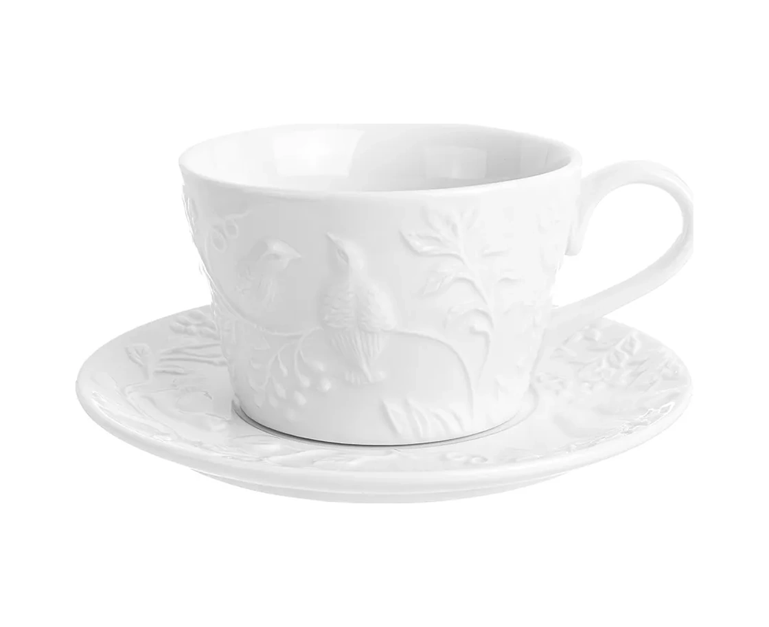 Elan Gallery Çay Takımı "ağaç Dalında Kuşlar", 360 Ml 5677316 Beyaz