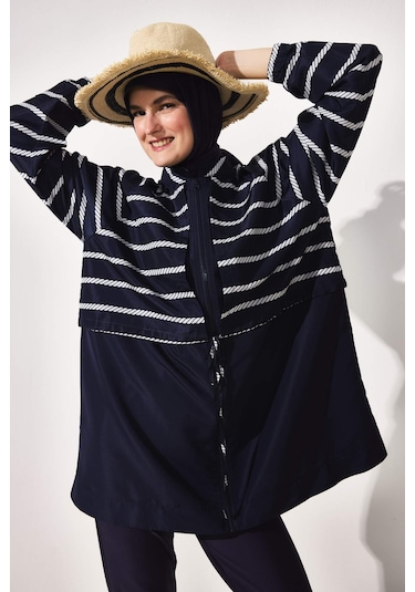 Defacto Regular Fıt Çiçekli 5li Burkini Mayo G7443ax26hsnv31 Lacivert-nv31