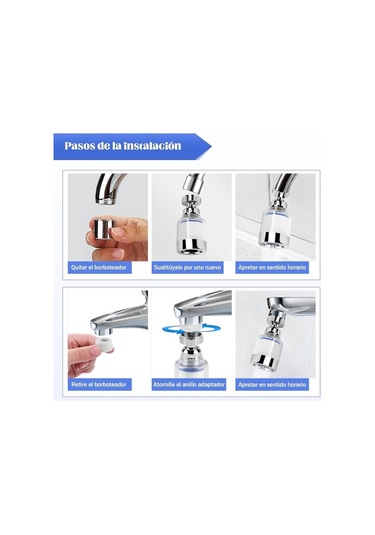 Bosphorusboutique02 Adet Döner Mutfak Musluk Suyu Filtresi, 20 Filtre Elemanlı, 360 Dön. Lavabo Arıtıcı, Klor Ve Florür Azaltıcı Diğer