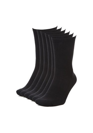 Nuvola-3 6lı Unisex Siyah Günlük Stil Çorap 20240802001-syh 1664185 Siyah