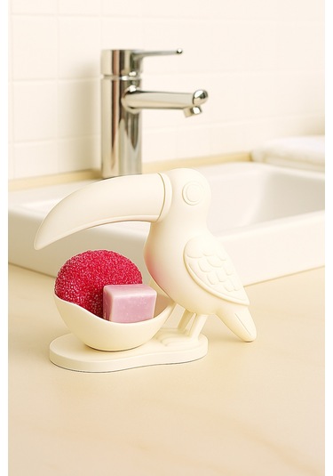 Oxyteez Kuş Figürlü Dekoratif Sunumluk Beyaz Renk Reçine Tasarım Ev Ve Ofis Dekorasyonu