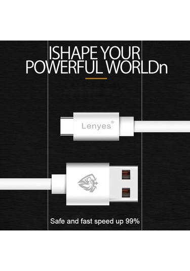 Lenyes Lc701 1.5m 2.4a Çıkış Usb'den Micro Usb Pvc Veri Senkronizasyonu Hızlı Şarj Kablosu