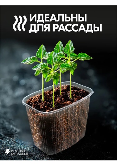 Ecopakplast Tek Kullanımlık Plastik Kapaklı Kaplar 250 Ml 50 Adet 126040407 Beyaz
