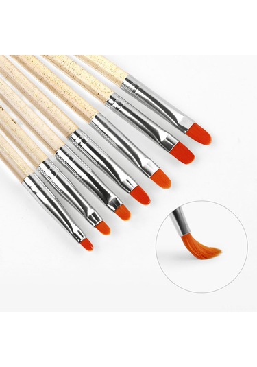 Hfambition 7 Parça Uv Jel Tırnak Fırçası Seti - Profesyonel Tırnak Sanatı Ve Ev Kullanıma Uygun