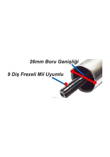 Tırpan Ucu Çapa Aparatı - Tüm Modellere Uygun - 26 Mm 9 Diş