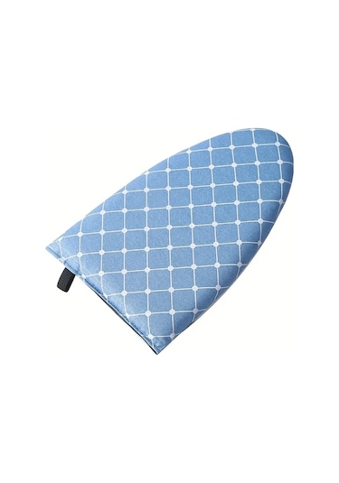 Fochsia Mini Ütü Tahtası Taşınabilir Mavi Kare Desenli Anti-sıçrama Ev Ütü Masası