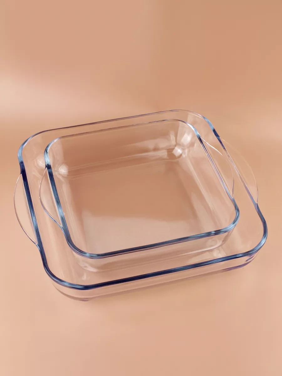 Borcam Cam Fırın Kapları, 2 Adet: 3,2 L + 2 L 9218390 Beyaz