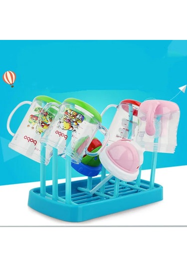 Biberon Kuru Raf Drenaj Kurutma Rafları Mavi Pembe Biberon Temizleme Kurutucu Damlalıklı Depolama Kurutma Rafı