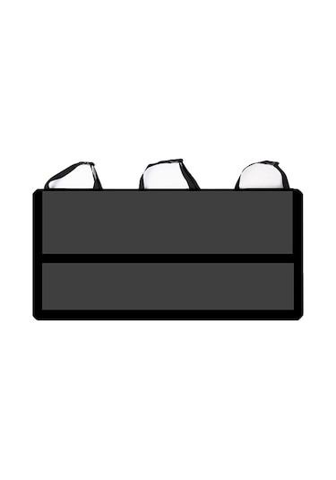 Shineyee Araç Bagajı Organizer Çantası - Çok Fonksiyonlu Sırtlık Askılı Depolama Filesi Siyah