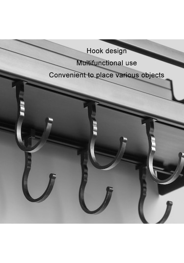 Sones Mutfak Duvara Monte Baharat Şişesi Bıçak Saklama Rafı, Özellikler C1 60cm Bir Bardak 10 Kanca Diğer