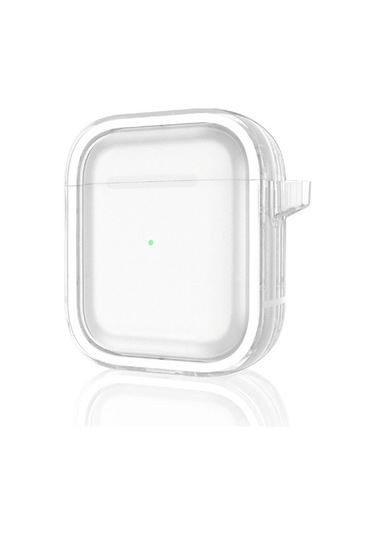Apple, Uyumlu AirPods 4 4.nesil Shiny Şeffaf Kılıf - Beyaz