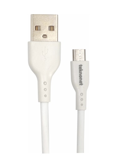 Teknonet Tn-dc16 Plastik 100 Cm Micro Şarj Ve Data Kablosu Beyaz