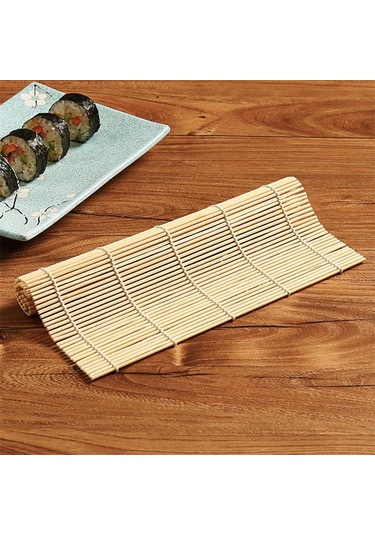 Pratik Suşi Haddeleme Rulo Bambu Malzeme Mat Makinesi Ve Pirinç Kürek Seti