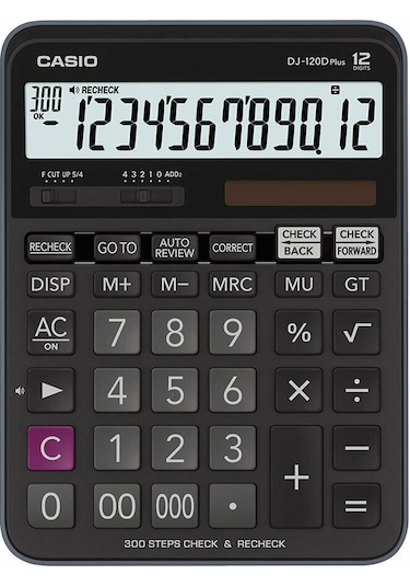 Casio DJ-120D Plus 12 Hane Hesap Makinesi