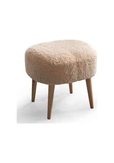 Barel Yuvarlak 4 Ayaklı Çok Amaçlı Puf Bej Bej