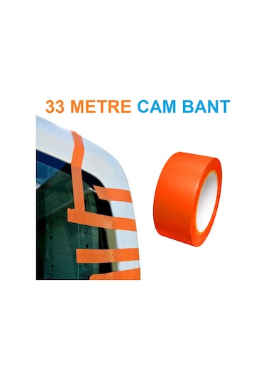 Çarşı Han Turuncu Cam Montaj Bandı 45mm Pvc Tamir Bandı 30m