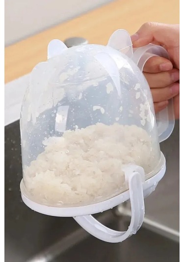 Tugomer Pirinç Süzgeci 1 Litre - Kulplu Bakliyat Yıkama Süzme