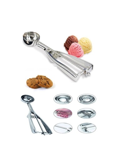 Optana Çelik Dondurma Kurabiye Hamur Ölçme Servis Sunum Kaşığı