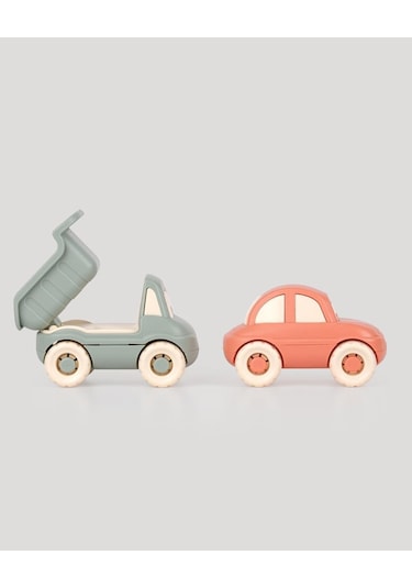 Lc Sevimli Minik Taşıtlar Kamyon Ve Araba-somon-petrol Yeşili