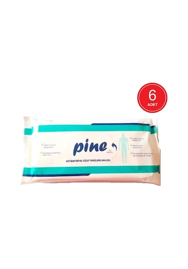 Pine Antibakteriyel Vücut Temizleme Havlusu 6 X 52'Li