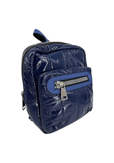 Sentt Parlak Deri Çift Fermuarlı Çanta