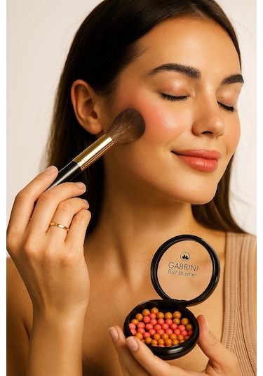 Gabrini 304 Top Allık Ball Blusher Pembe-bronz Karışımı Işıltılı Allık 08 Şeftali Pembe