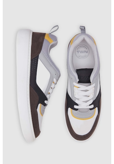 D's Damat Beyaz Kalın Beyaz Tabanlı Bağcıklı Sneaker Ayakkabi 3ec09ort0380 Beyaz