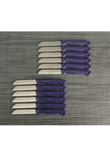 Solingen Meyve Bıçağı Simli Mor 12'Lİ Mor