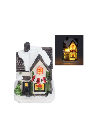 Yaozixa Kuruşluk Taşından Led Isınma Ev Modeli, Noel Hediyesi, Masaüstü Dekorasyon, Dahili Pil İle Sıcak Işık